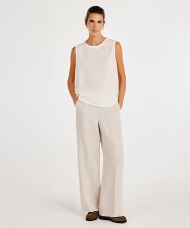  Düz Kalıp Ütü İzli Pantolon