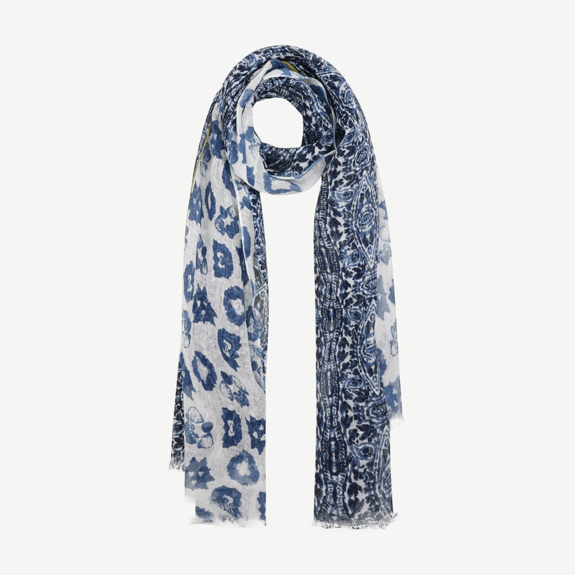 YARGICI Desenli Keten Şal