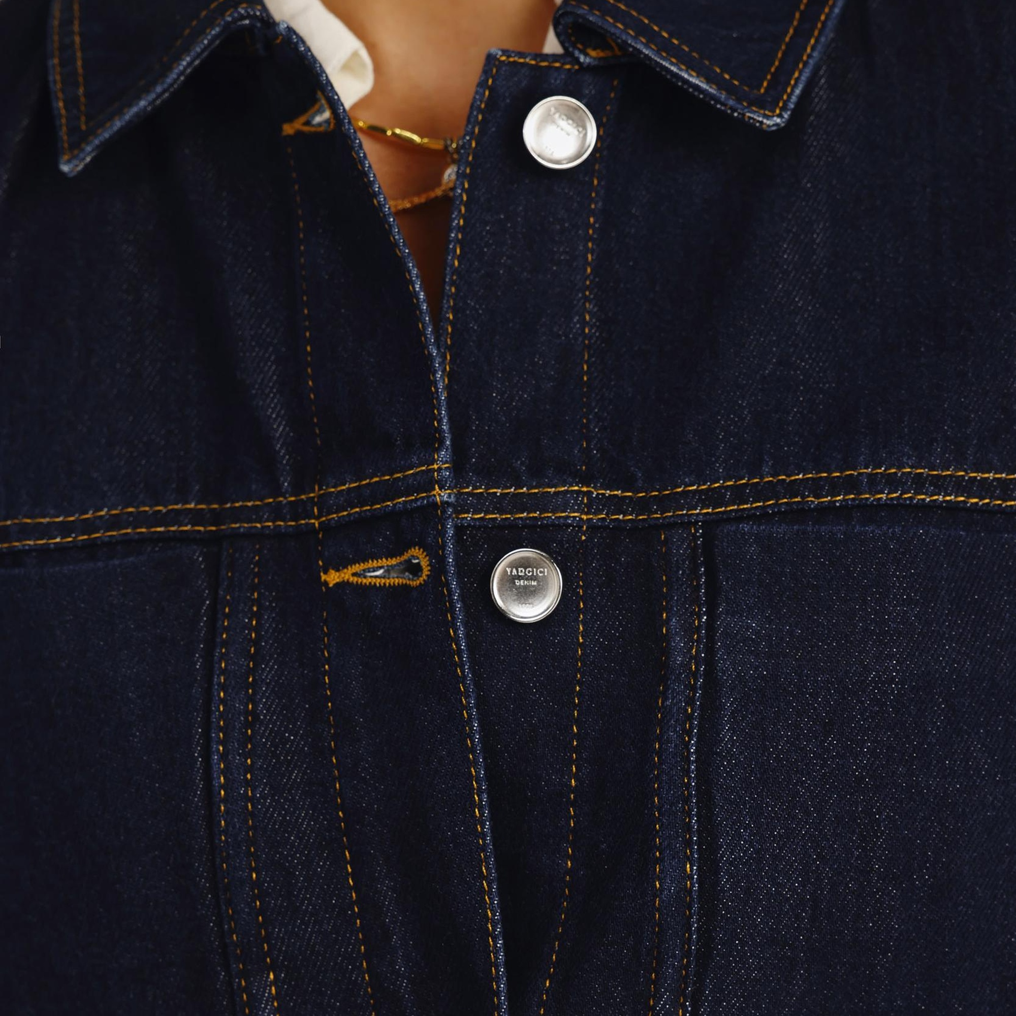 YARGICI Dikiş Detaylı Denim Ceket