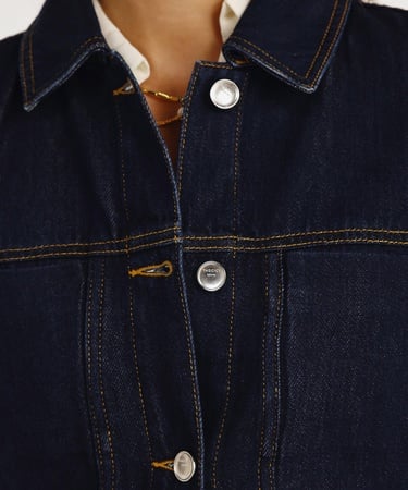  YARGICI Dikiş Detaylı Denim Ceket