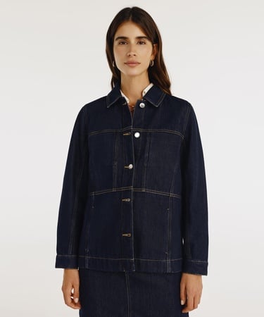  YARGICI Dikiş Detaylı Denim Ceket