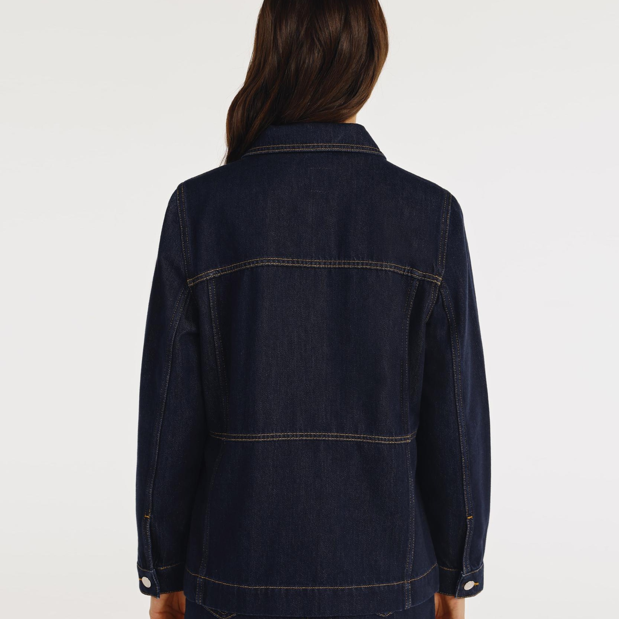 YARGICI Dikiş Detaylı Denim Ceket