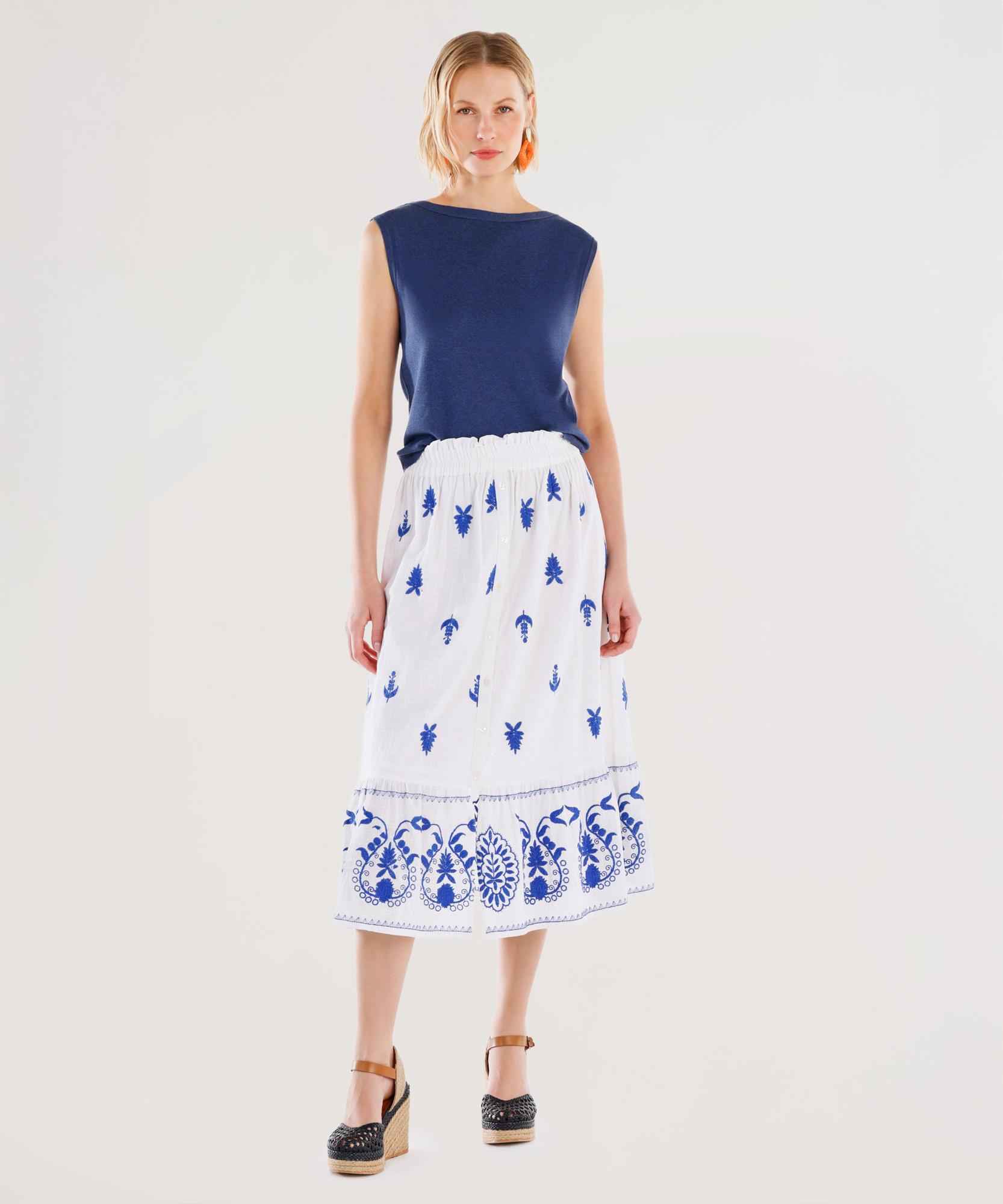  YARGICI Işlemeli Midi Etek