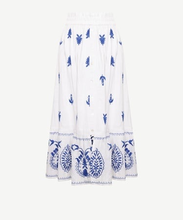  YARGICI Işlemeli Midi Etek