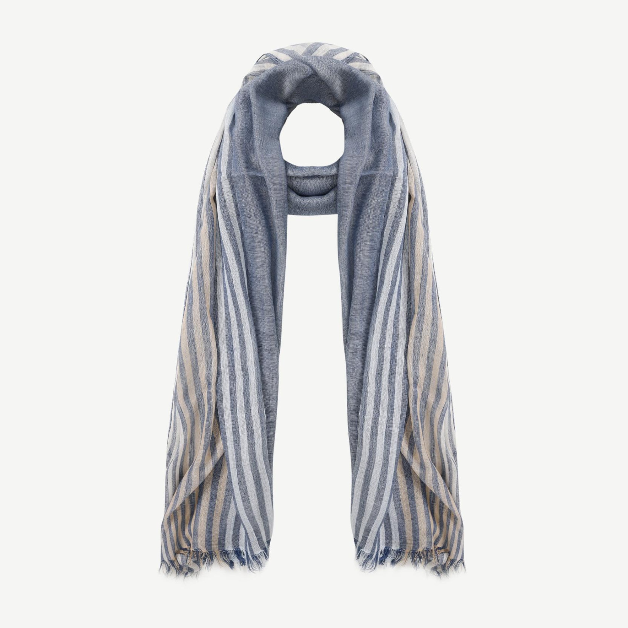 YARGICI Çizgili Ve Lurex Detaylı Şal