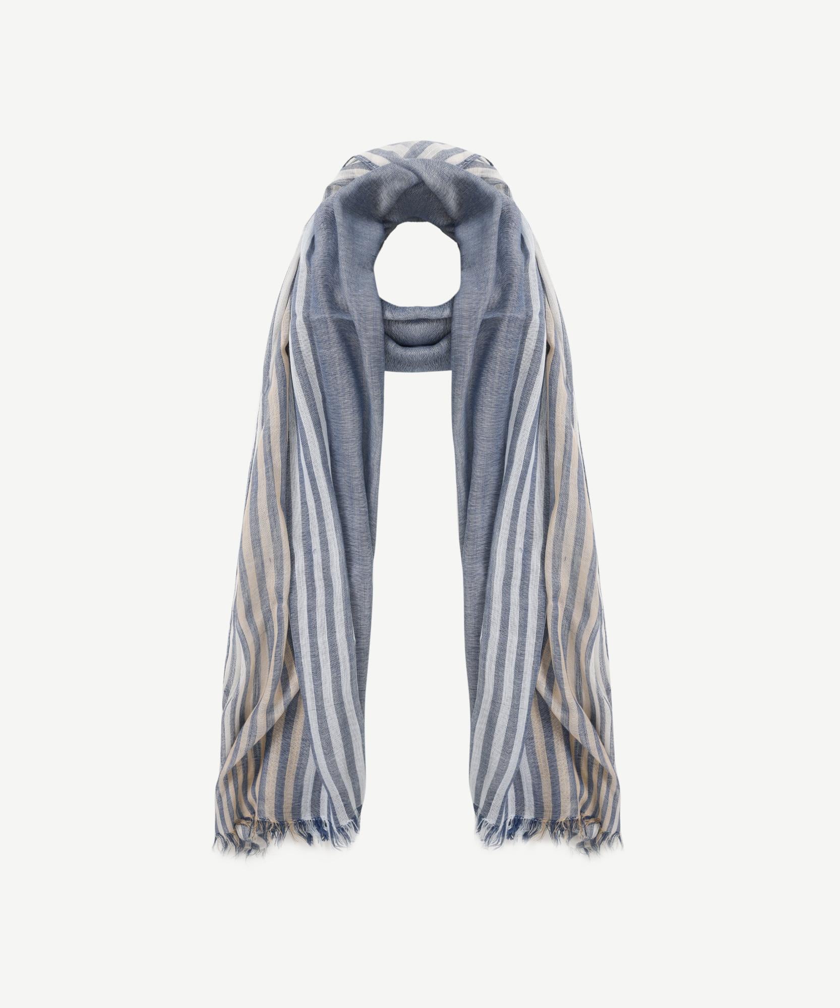  YARGICI Çizgili Ve Lurex Detaylı Şal