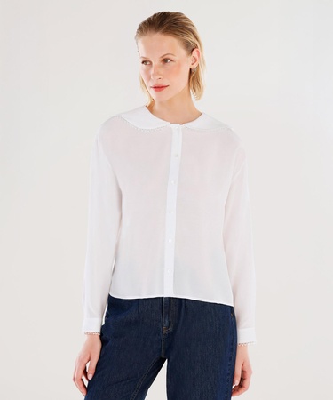  YARGICI Dantel Şeritli Gömlek