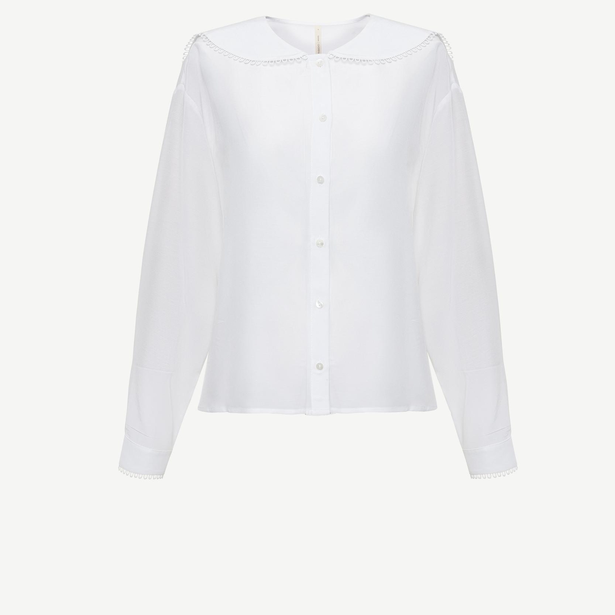 YARGICI Dantel Şeritli Gömlek