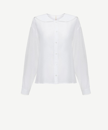  YARGICI Dantel Şeritli Gömlek