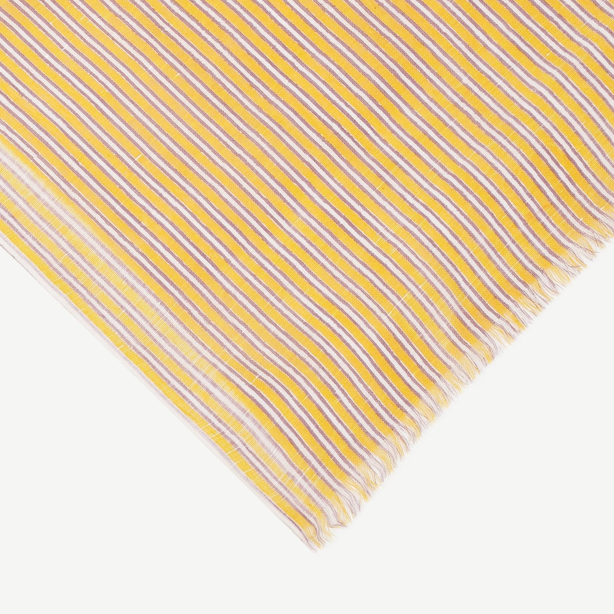 YARGICI Keten Karışımlı Çizgili Şal