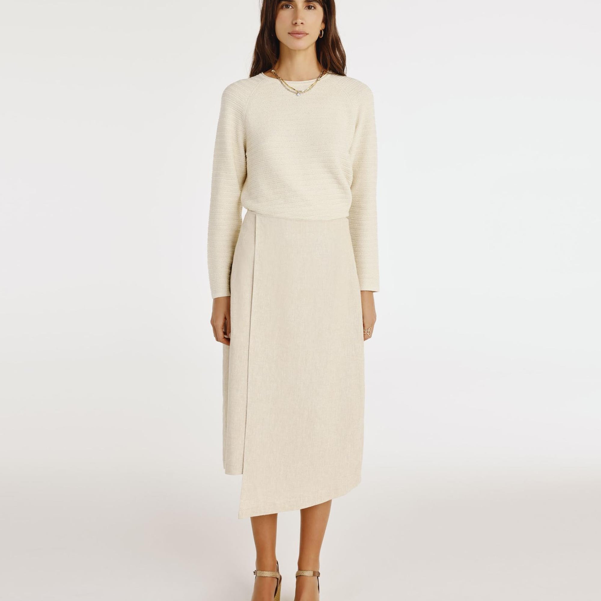 YARGICI Asimetrik Midi Etek