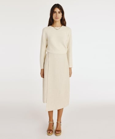  YARGICI Asimetrik Midi Etek