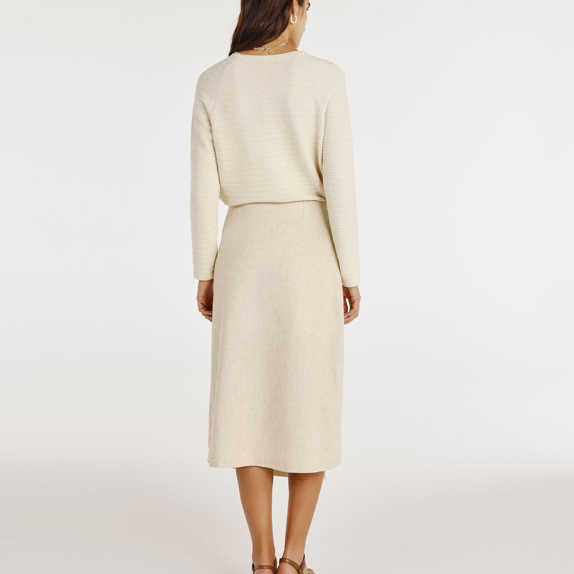 YARGICI Asimetrik Midi Etek