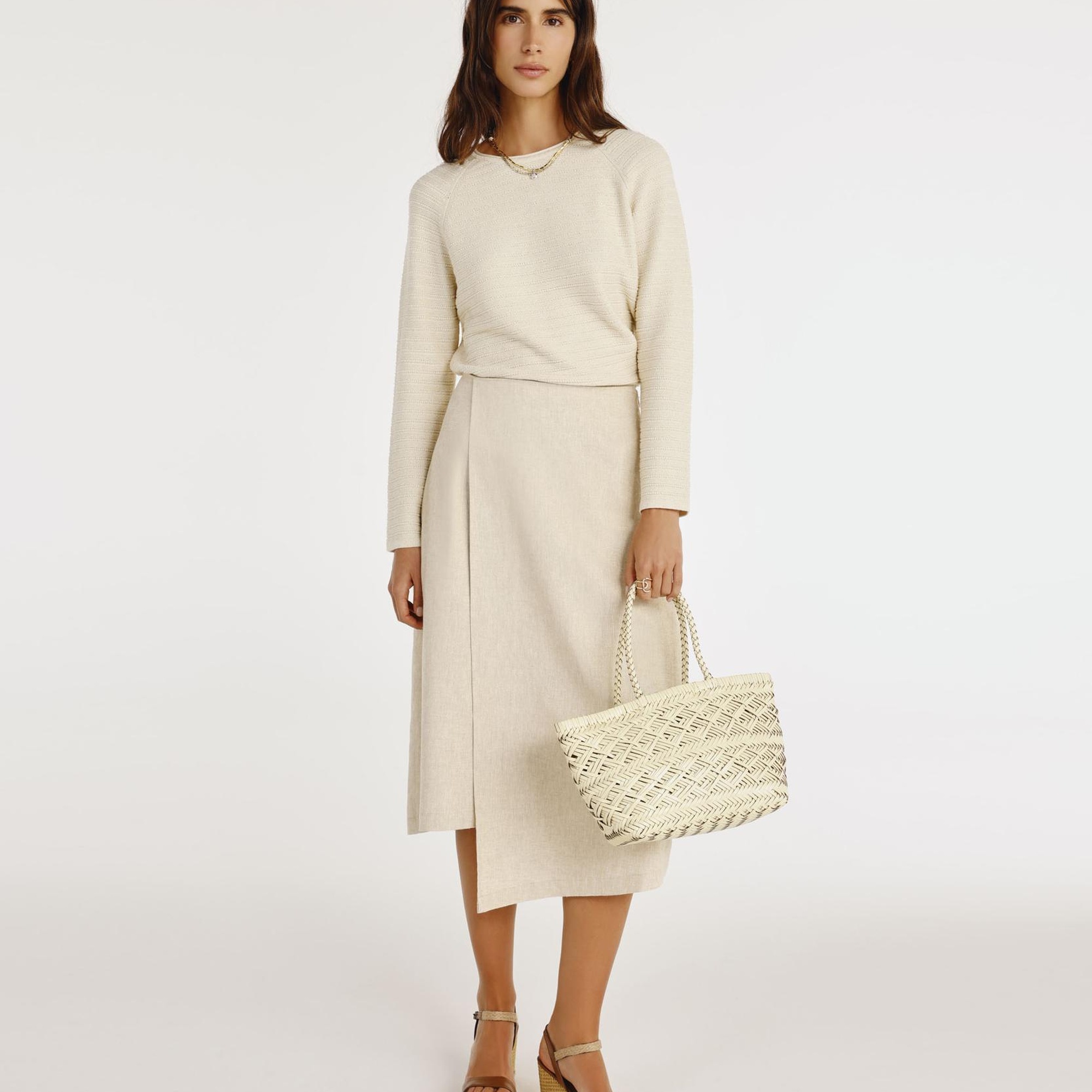 YARGICI Asimetrik Midi Etek