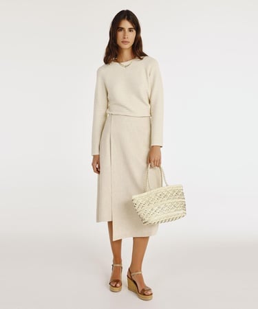  YARGICI Asimetrik Midi Etek