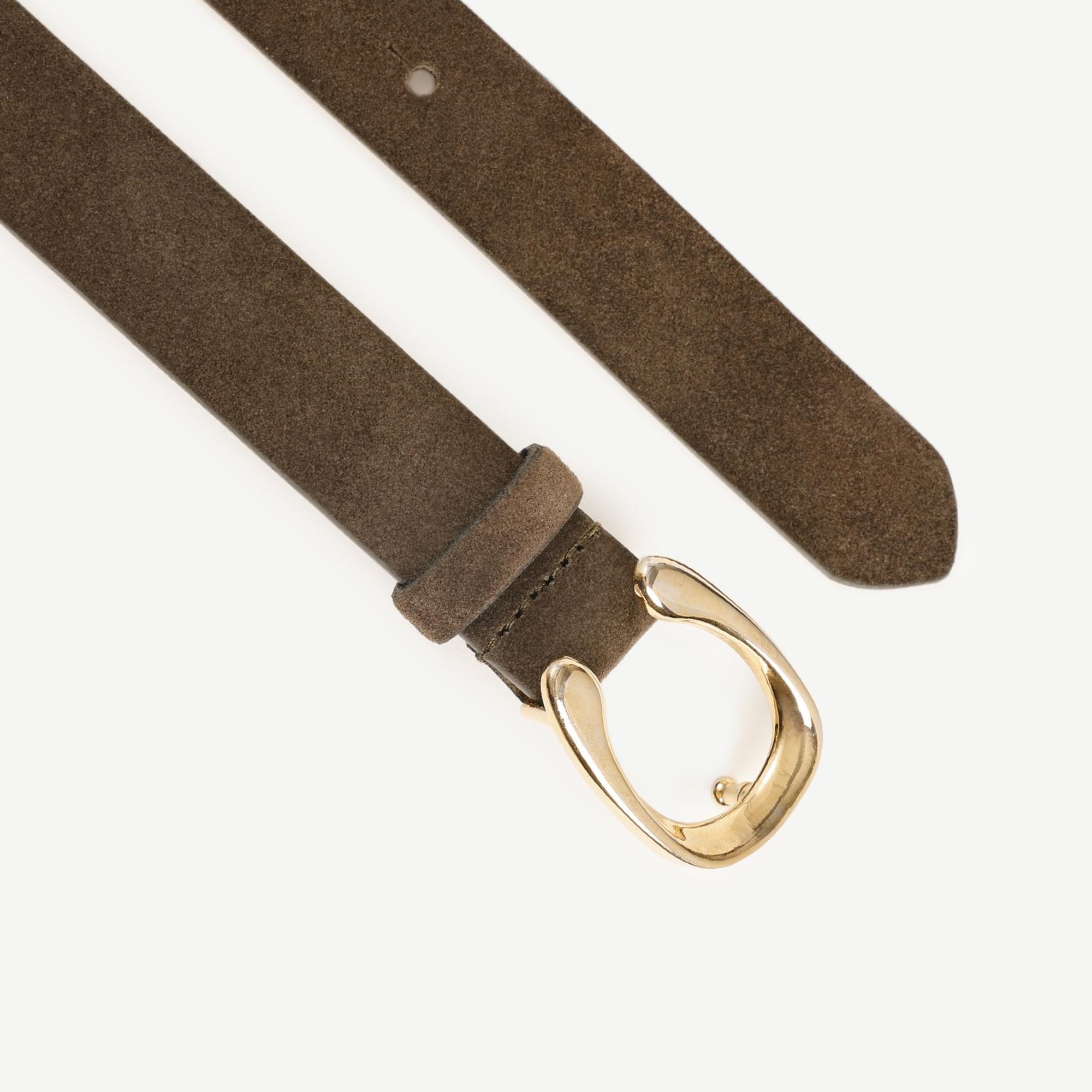 YARGICI Toka Detaylı Düz Deri Kemer