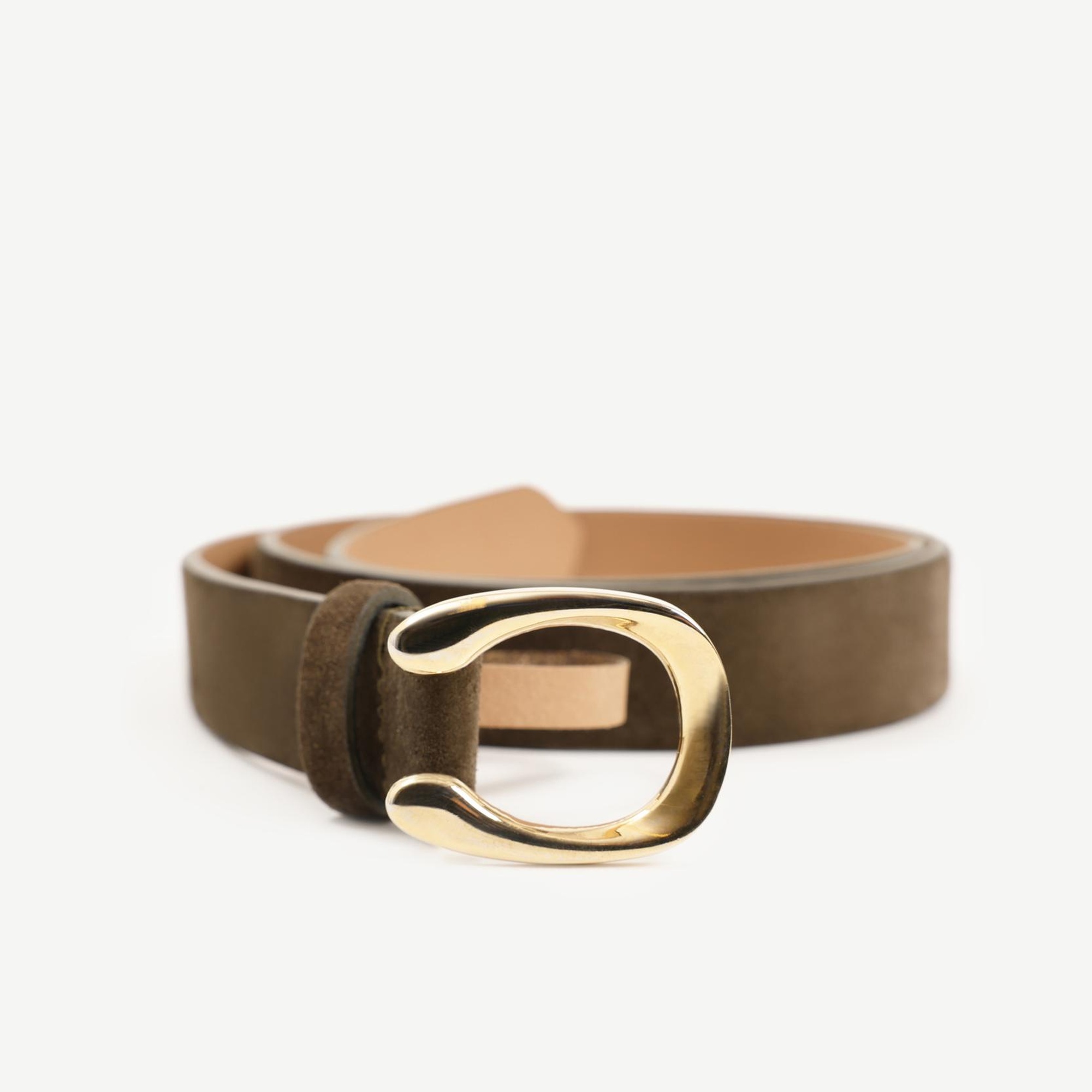 YARGICI Toka Detaylı Düz Deri Kemer