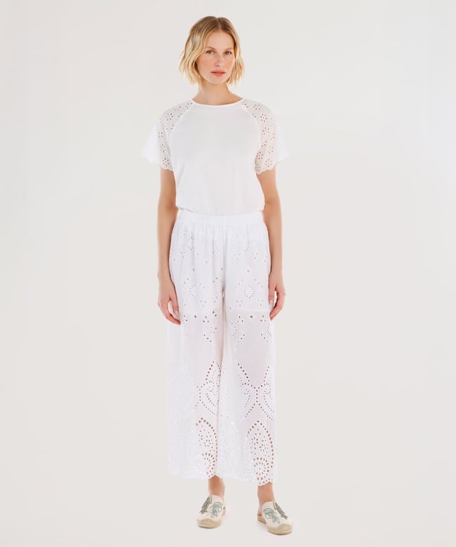  YARGICI Brode Detayli Uzun Paçalı Pantolon