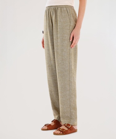  YARGICI Beli Lastikli Düz Kesim Pantolon