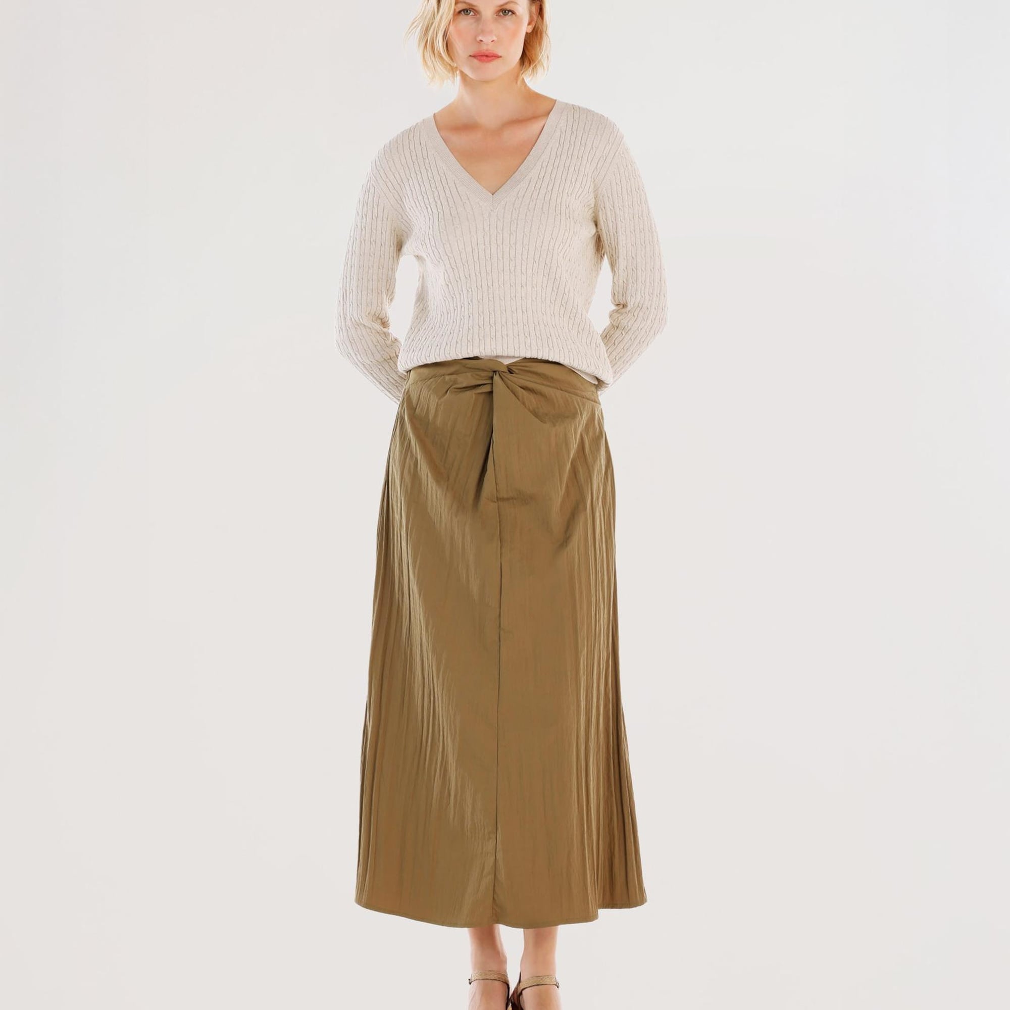 YARGICI Önü Düğümlü Uzun Etek