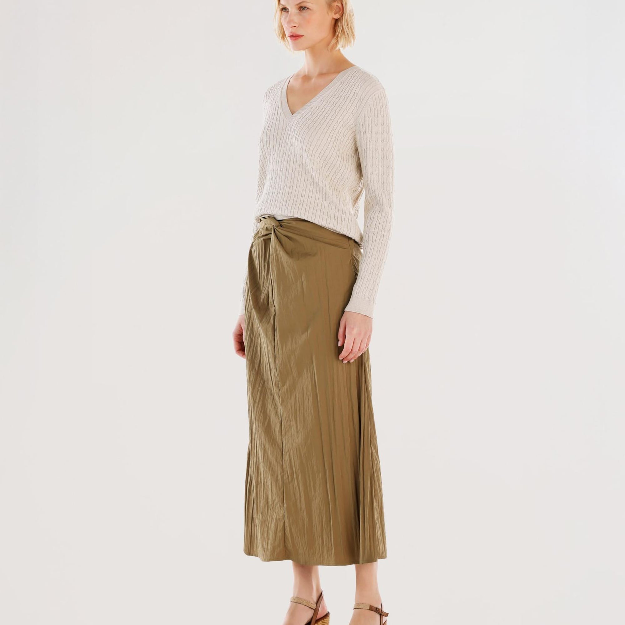 YARGICI Önü Düğümlü Uzun Etek