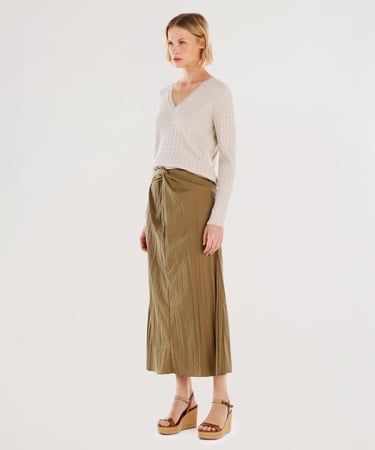  YARGICI Önü Düğümlü Uzun Etek