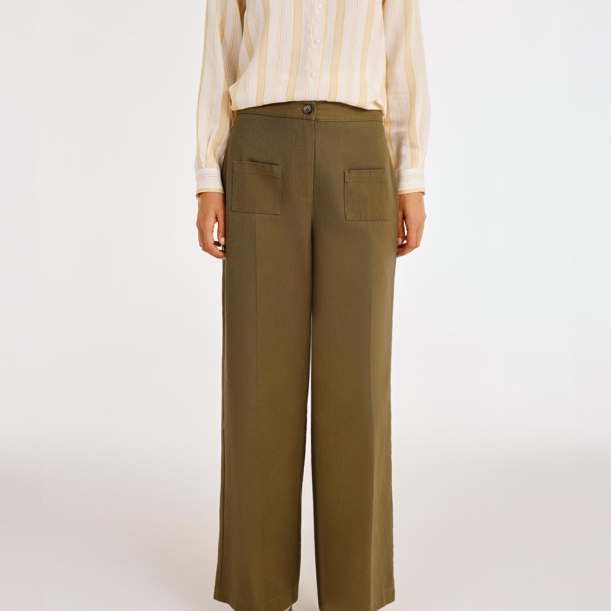 YARGICI Önü Cepli Bol Kesim Pantolon