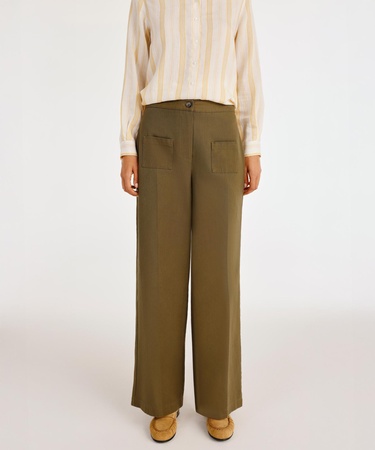  YARGICI Önü Cepli Bol Kesim Pantolon