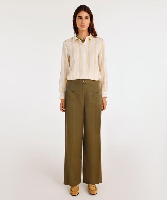  YARGICI Önü Cepli Bol Kesim Pantolon