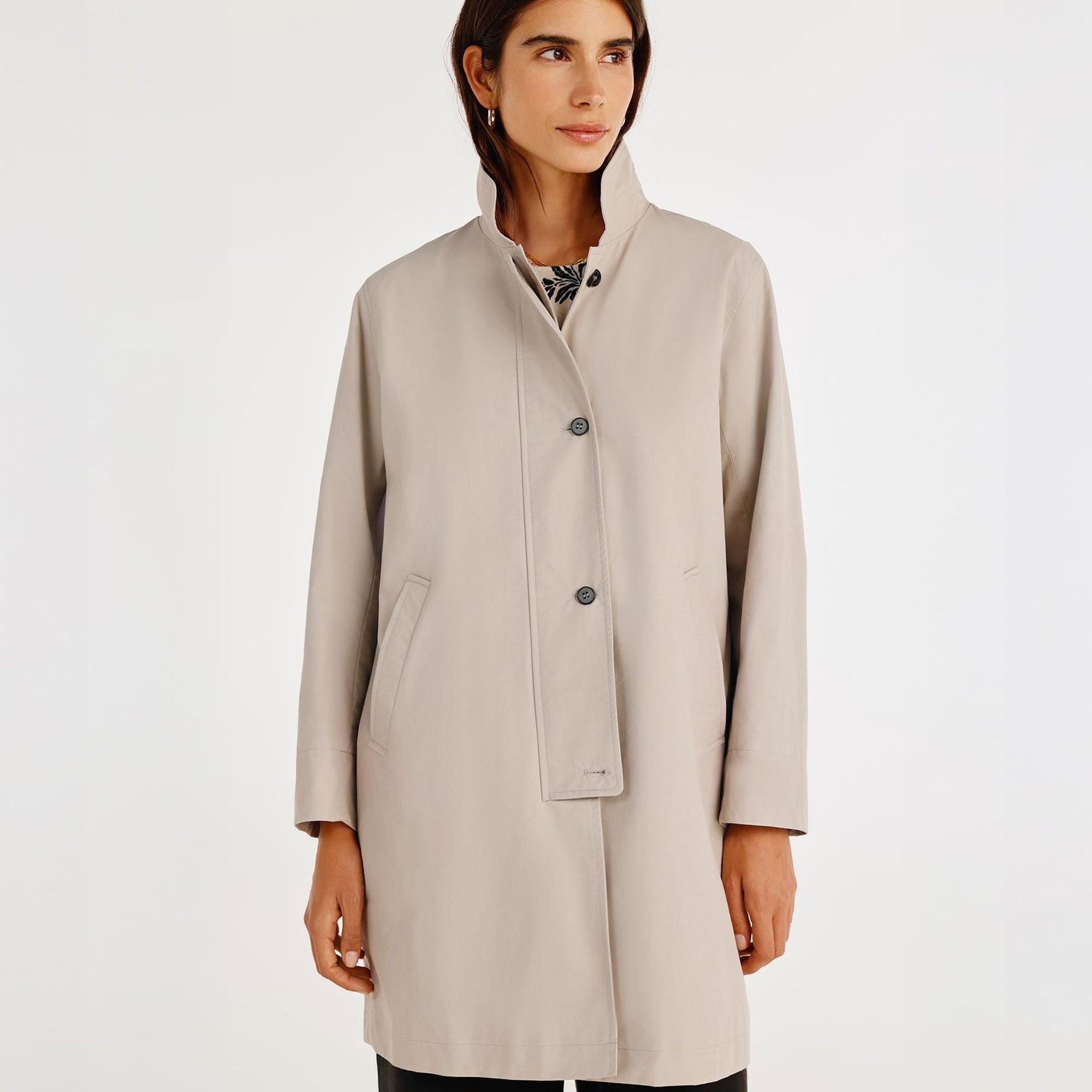 YARGICI Düğme Detaylı Pardösü