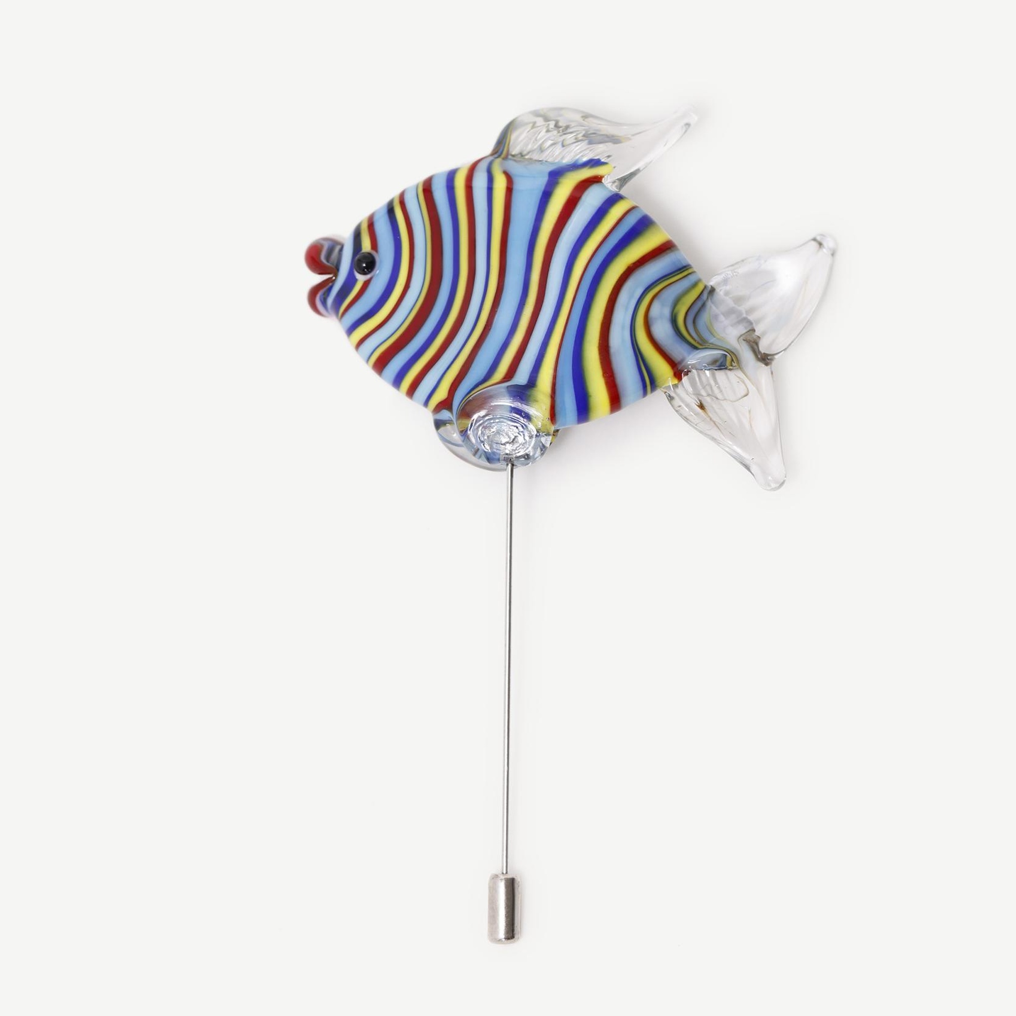 YARGICI El Yapımı Balık Figürlü Cam Broş