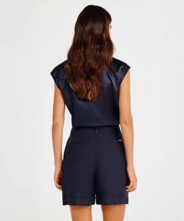  Düz Kesim Uzun Bermuda