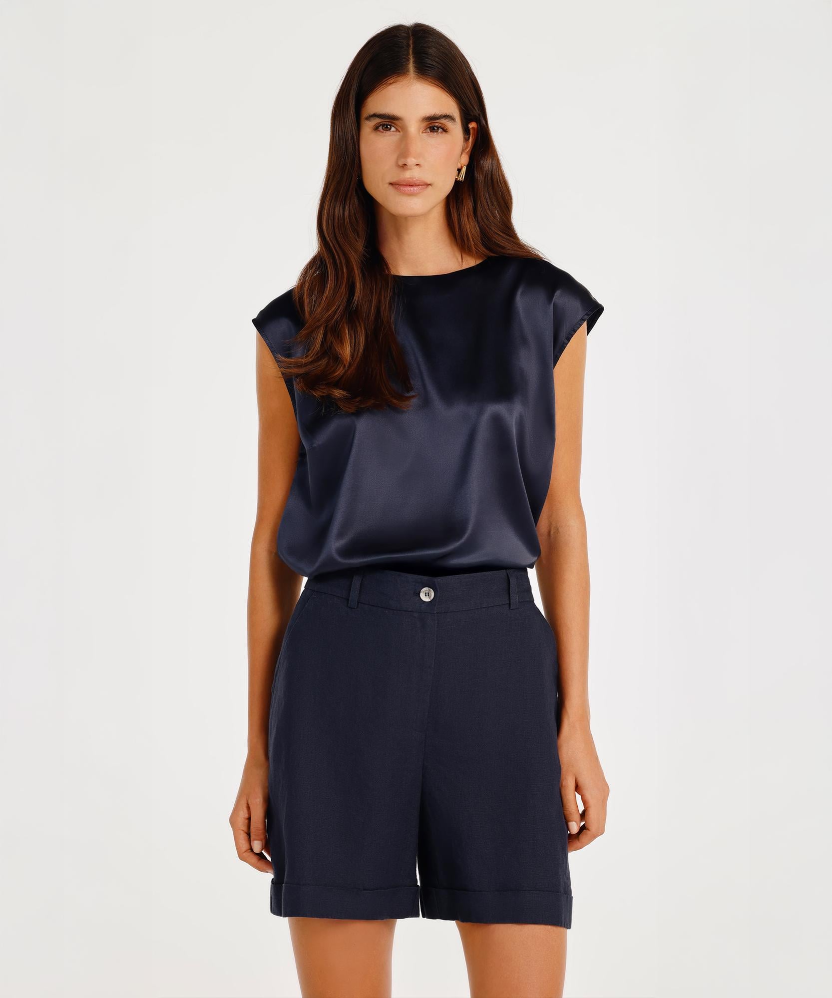  Düz Kesim Uzun Bermuda