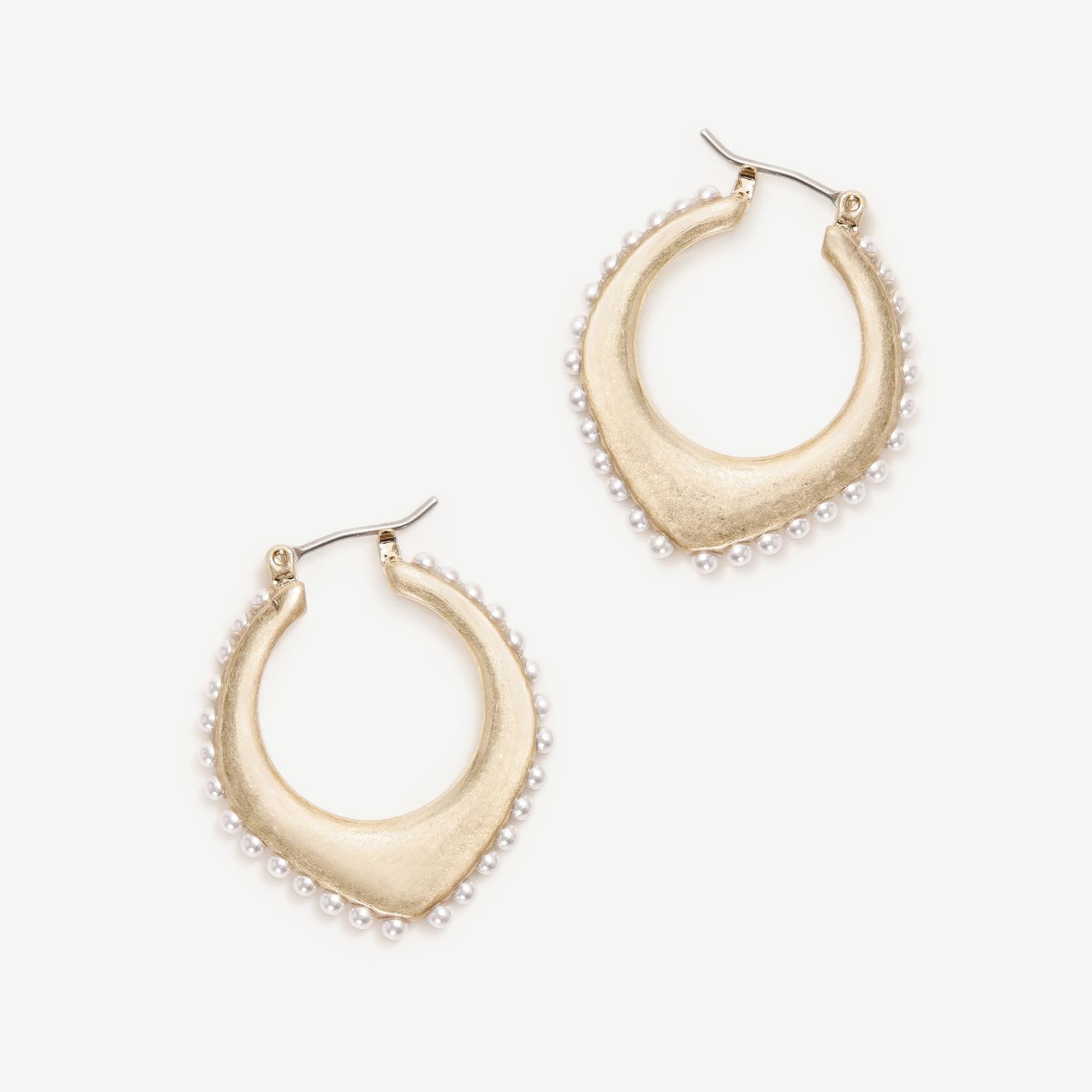 YARGICI Akrilik İnci Detaylı Gold Küpe