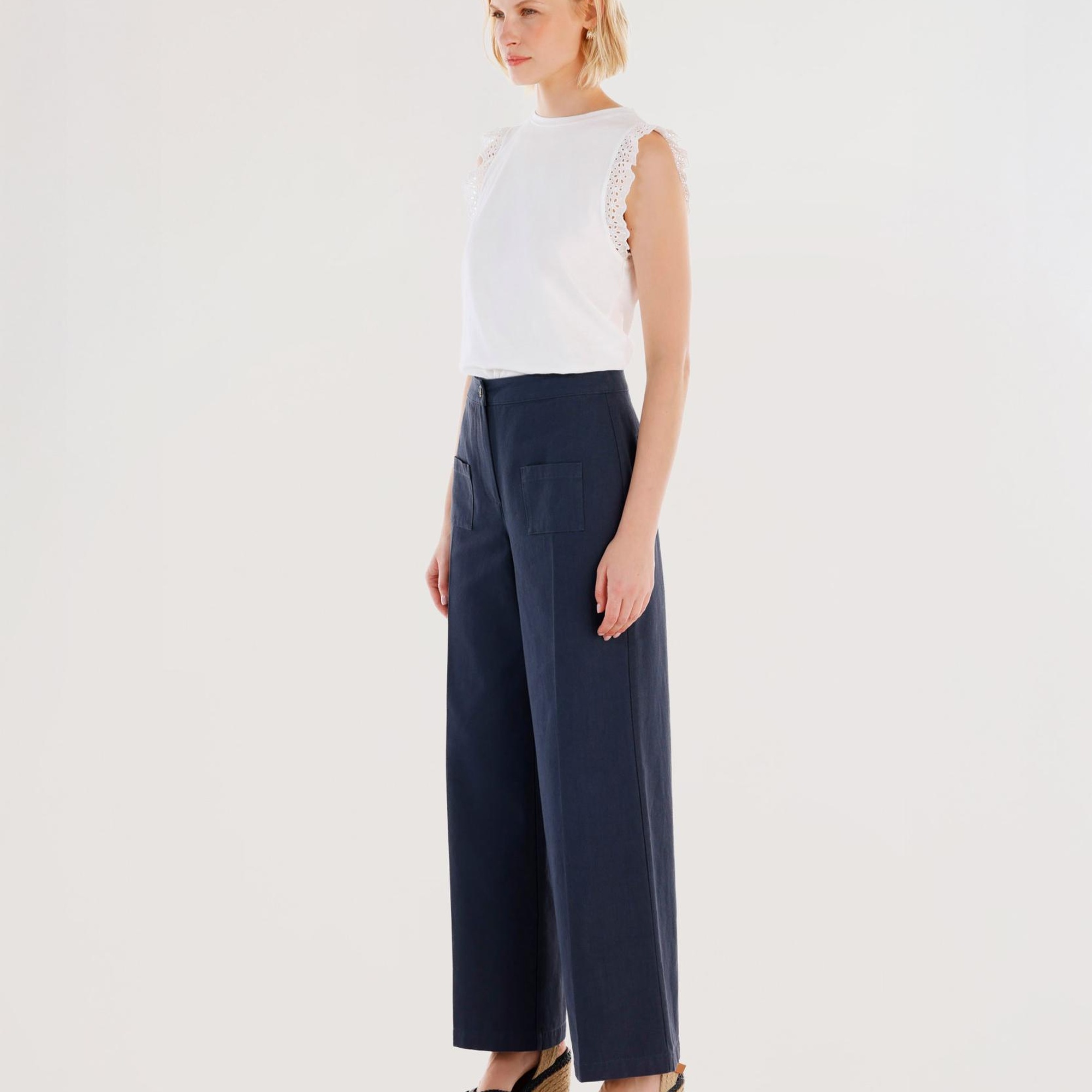 YARGICI Önü Cepli Bol Kesim Pantolon