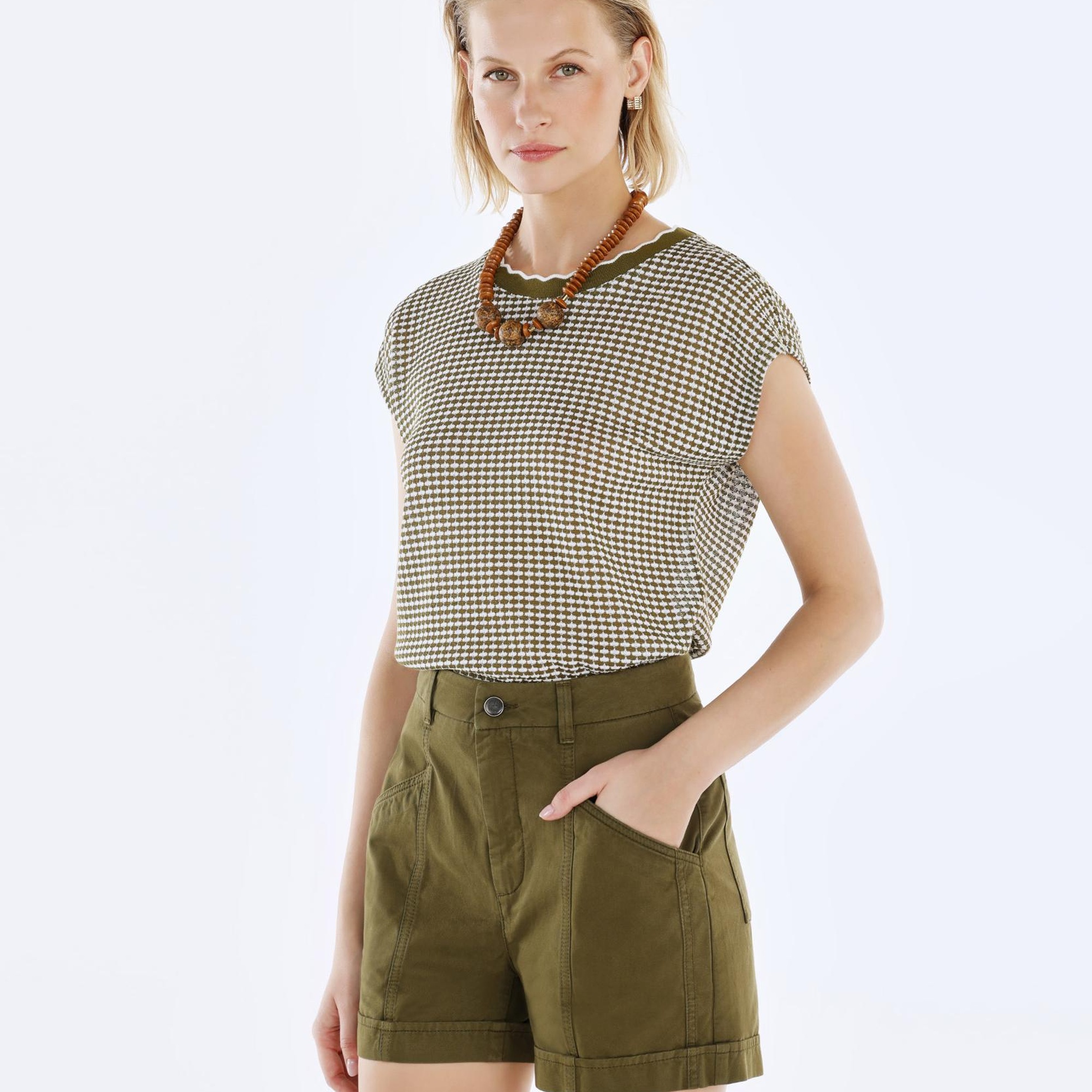 YARGICI Ahşap Boncuk Detaylı Kolye