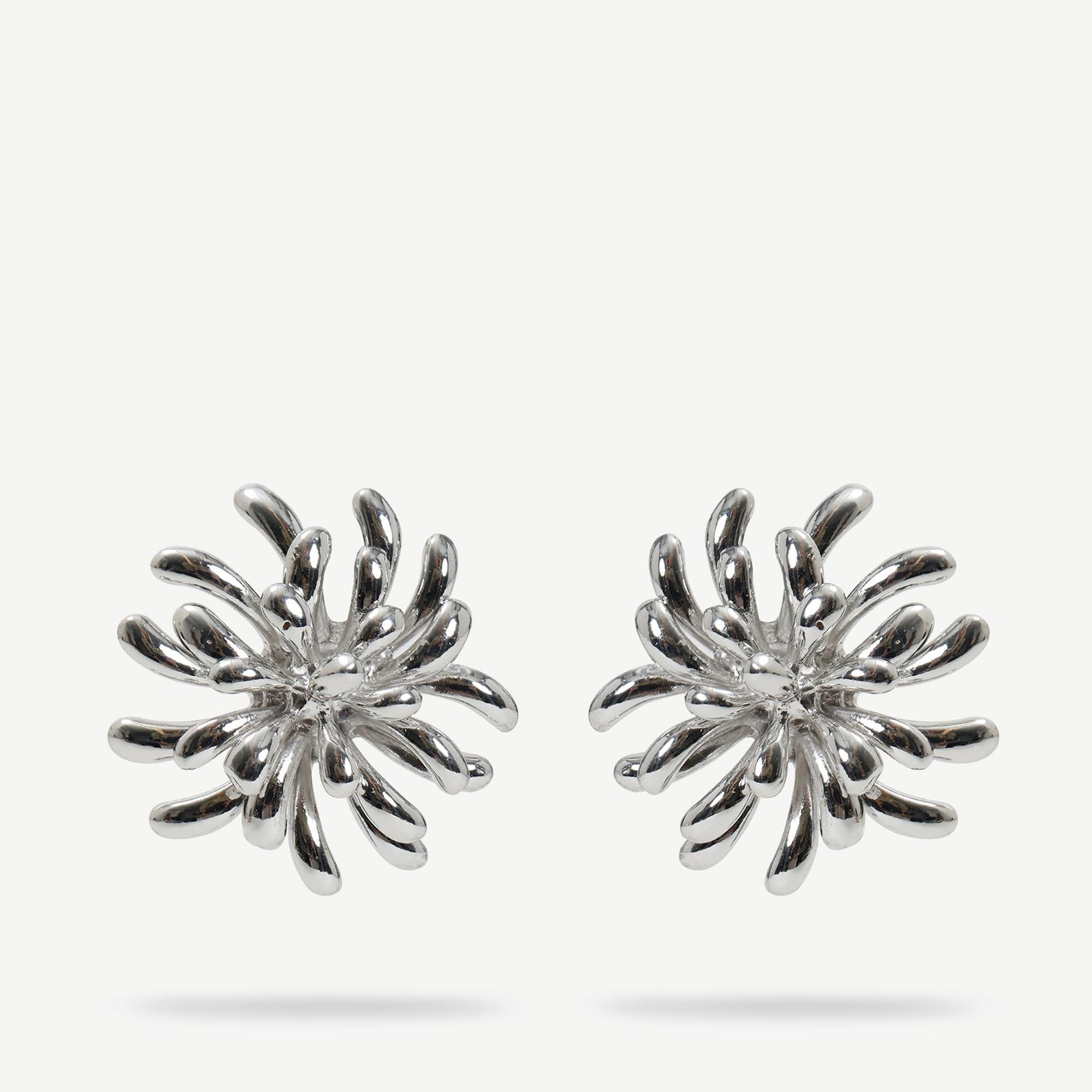 YARGICI Soyut Formlu Gümüş Küpe