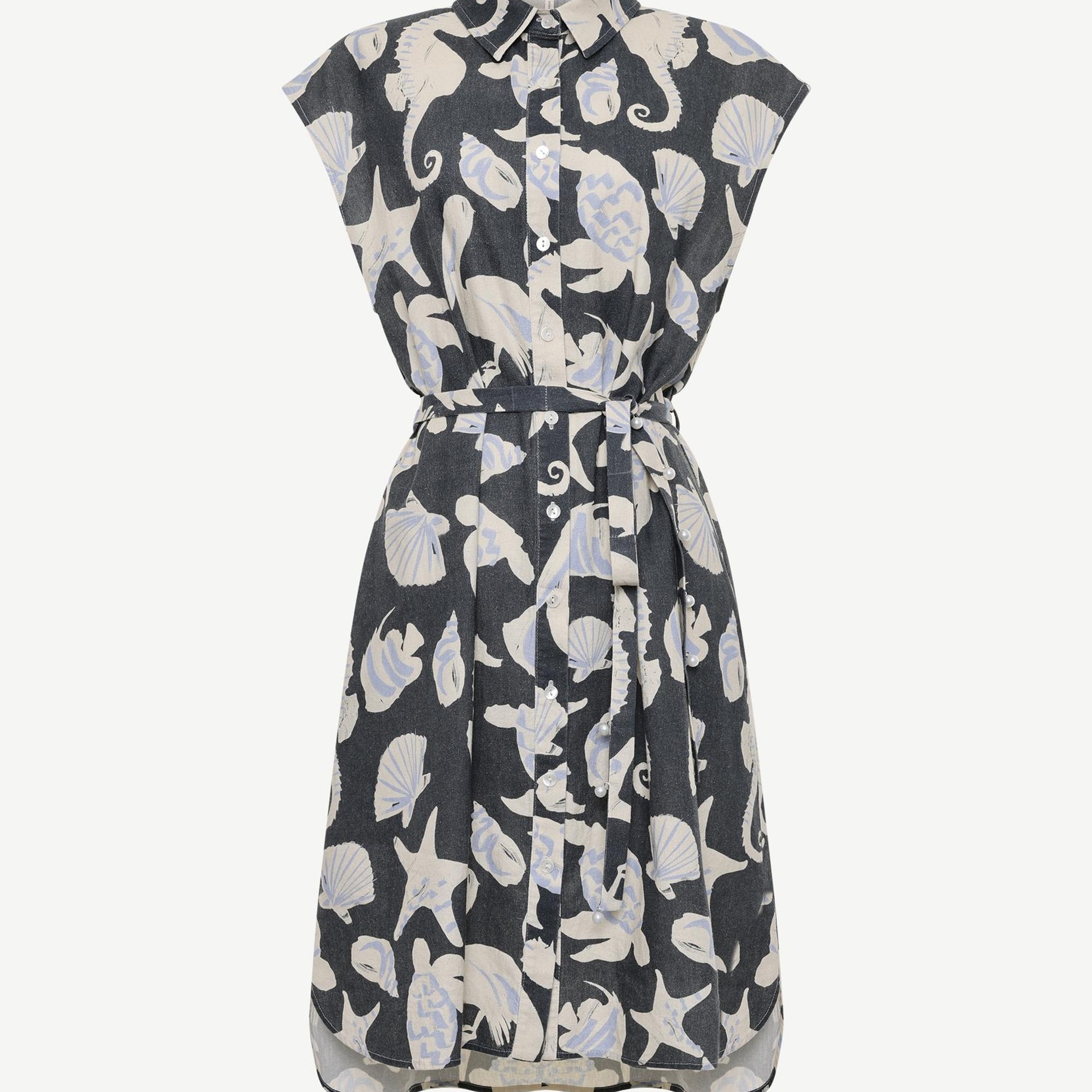 YARGICI Kemer Detaylı Kolsuz Elbise