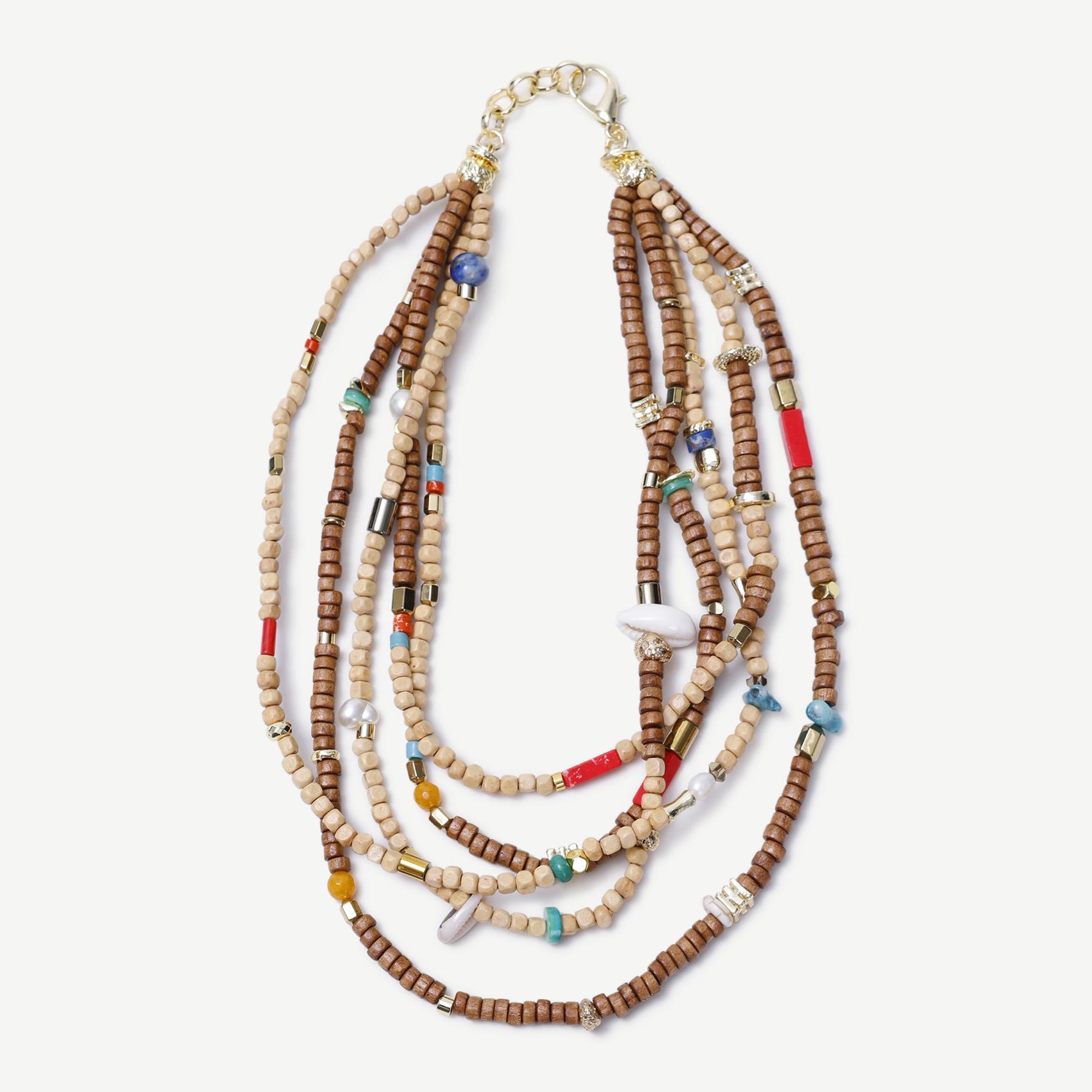 YARGICI Ahşap Ve Doğal Taş İçerikli Kolye