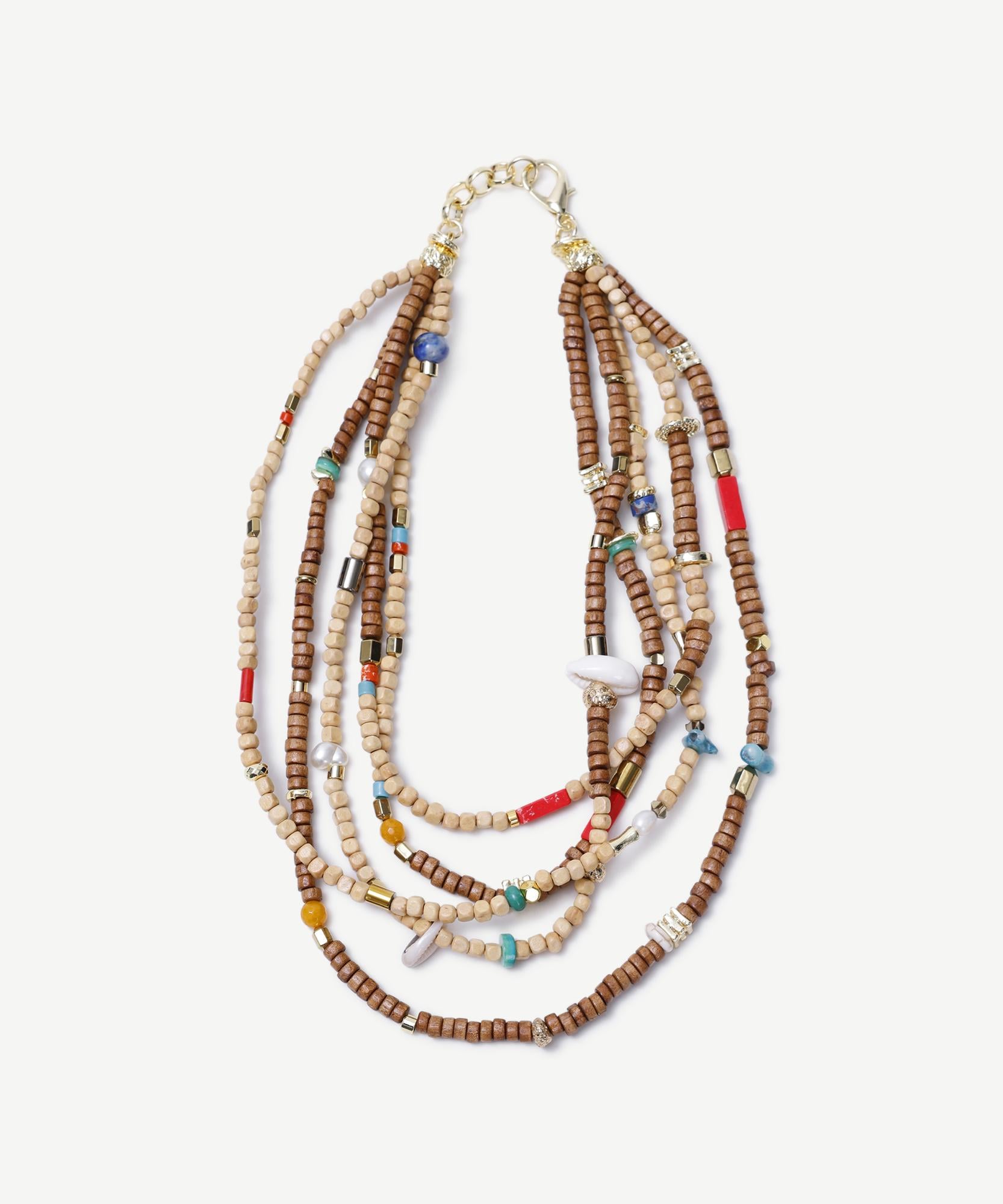  YARGICI Ahşap Ve Doğal Taş İçerikli Kolye