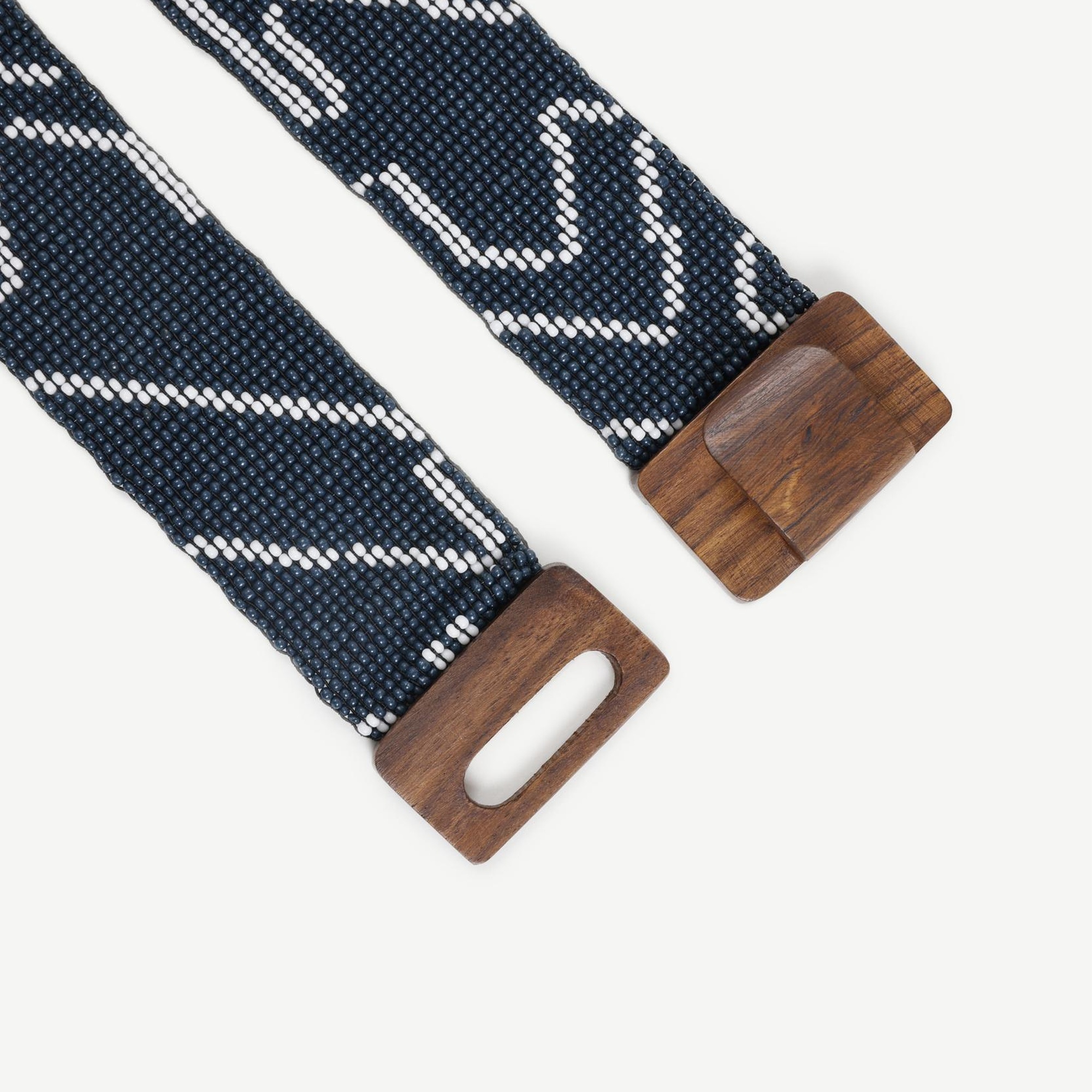 YARGICI Çizgi Detaylı Elastik Boncuk Kemer