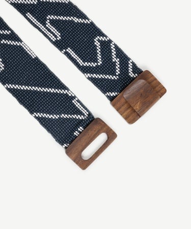  YARGICI Çizgi Detaylı Elastik Boncuk Kemer