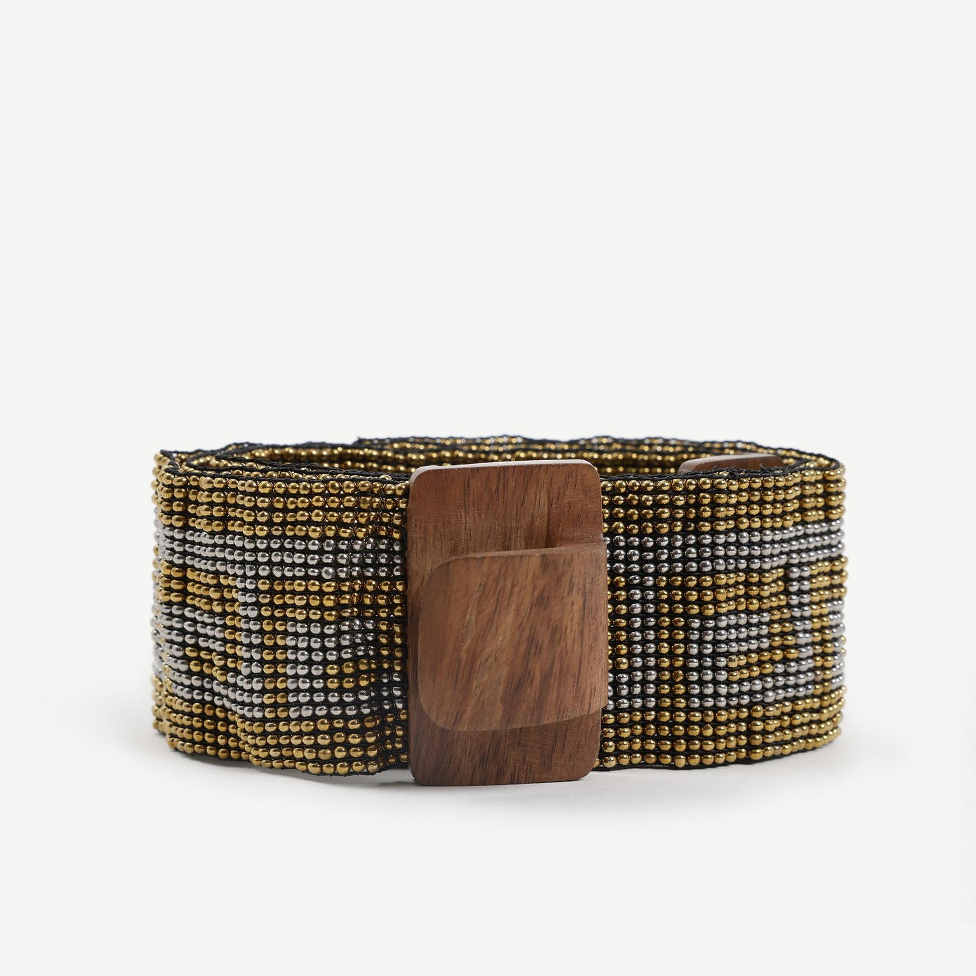 YARGICI Ahşap Kapamalı Elastik Boncuk Kemer