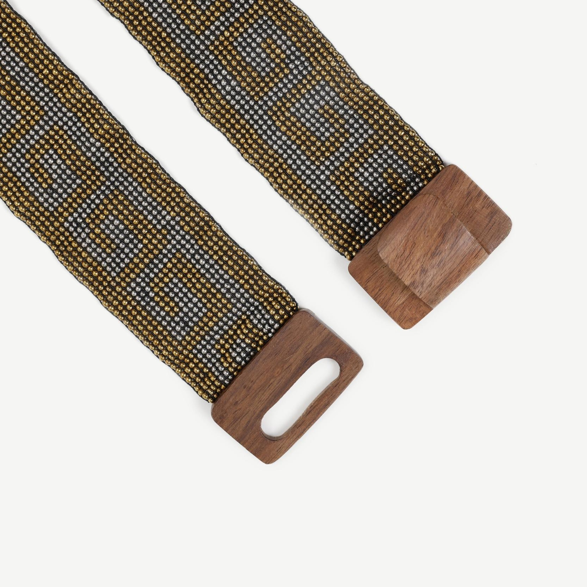 YARGICI Ahşap Kapamalı Elastik Boncuk Kemer