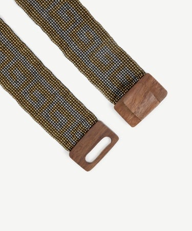  YARGICI Ahşap Kapamalı Elastik Boncuk Kemer