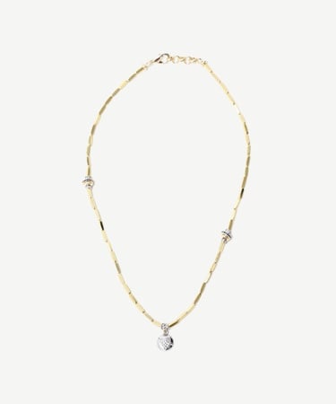  YARGICI Kalp Uçlu Gold Kolye