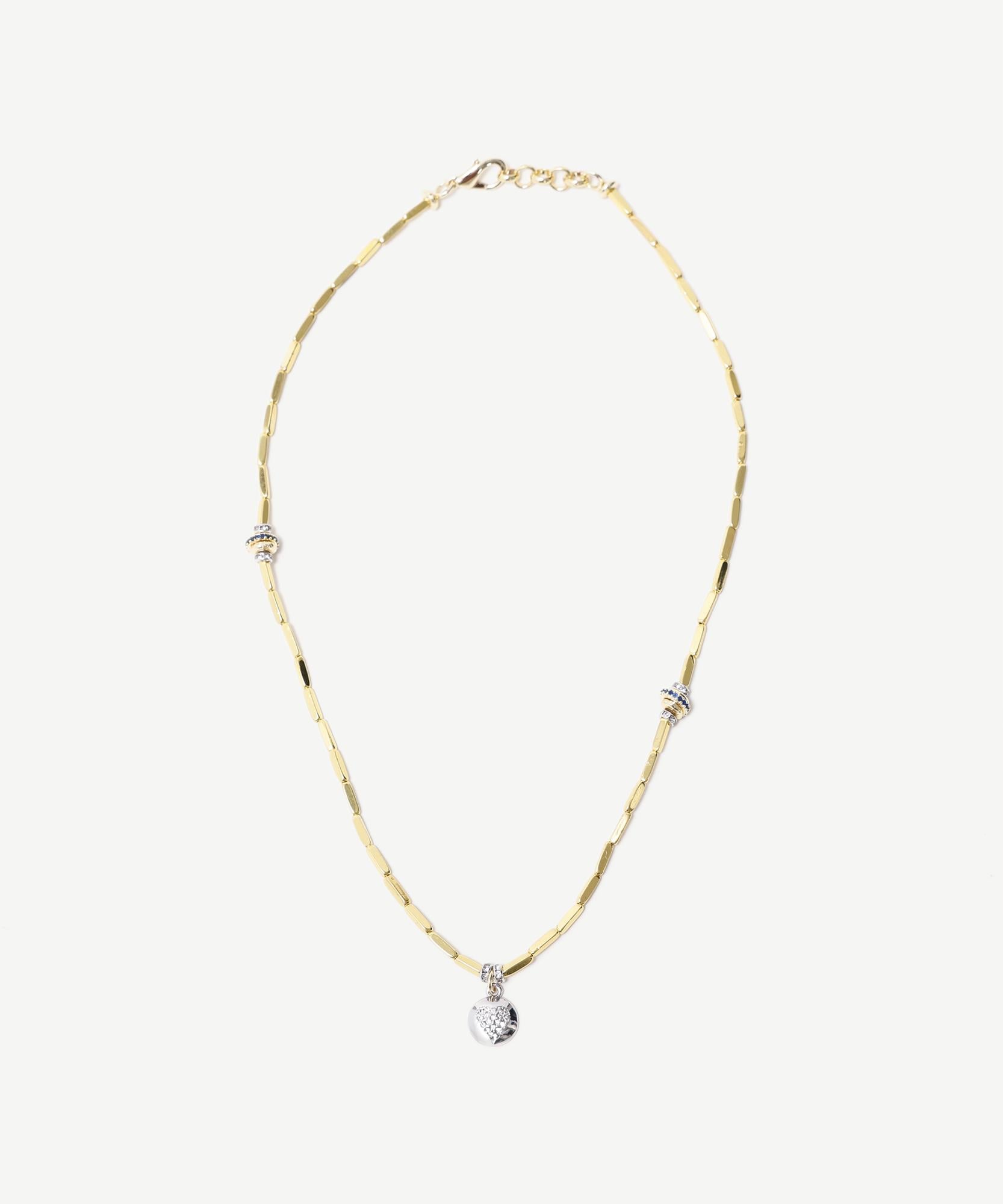  YARGICI Kalp Uçlu Gold Kolye