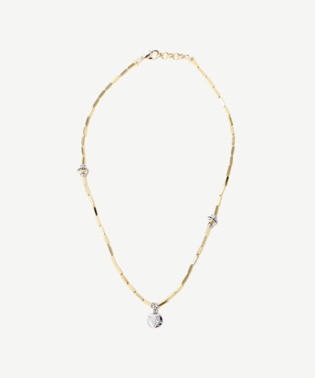  YARGICI Kalp Uçlu Gold Kolye