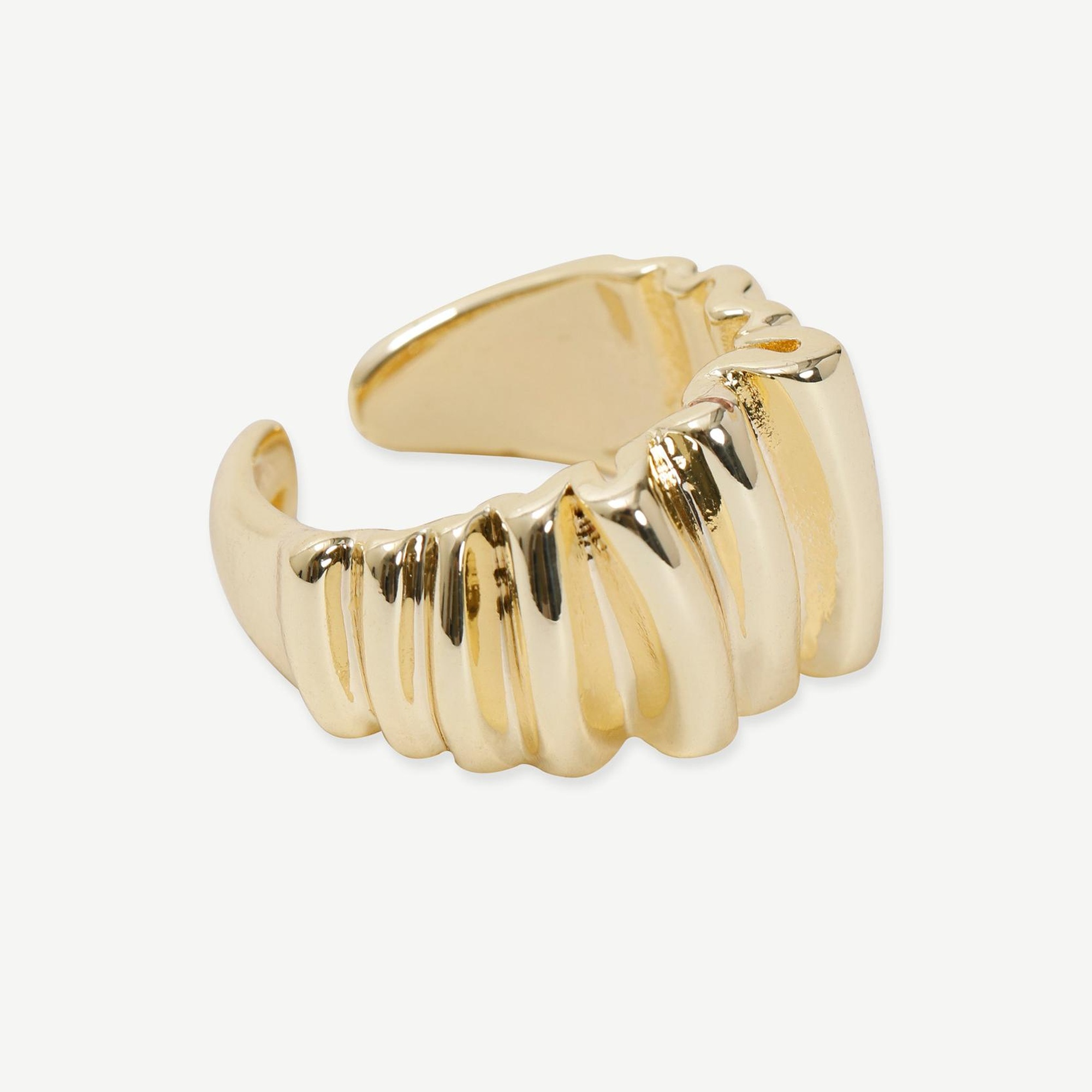 YARGICI Bombe Dokulu Gold Yüzük