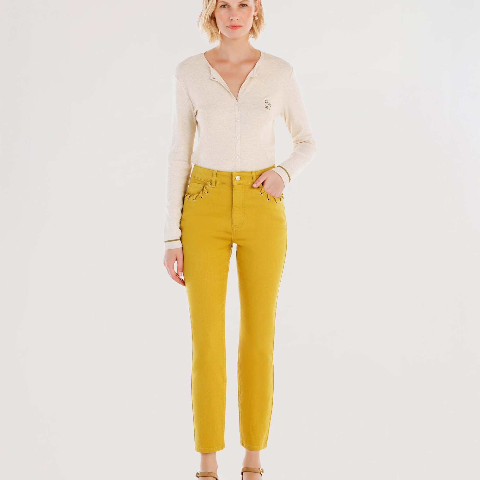 YARGICI Cep Detaylı Dar Kalıp Pantolon